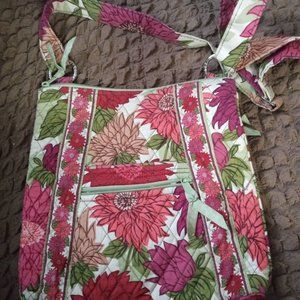 Vera Bradley 8x8 Shoulder Purse green pink